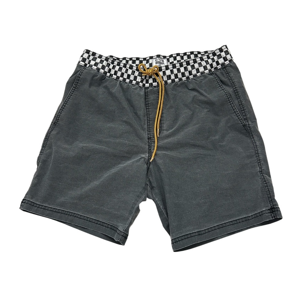 Men’s Checkerboard Skater Shorts - Dark Gray